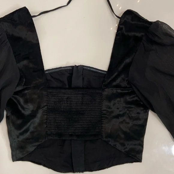 EUC black velvet corset style top by Urban Outfitters, size S. Worn once. - Picture 12 of 12